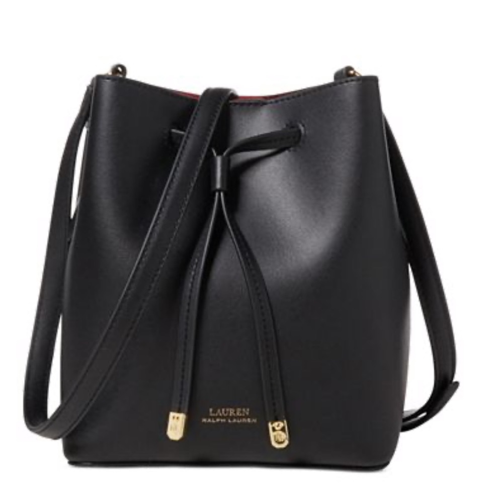 Lauren Ralph Lauren Mini Leather Drawstring Bag
